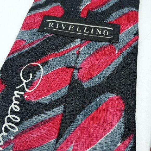 Rivellino Men's Silk Tie - 55"L - Picture 6 of 9